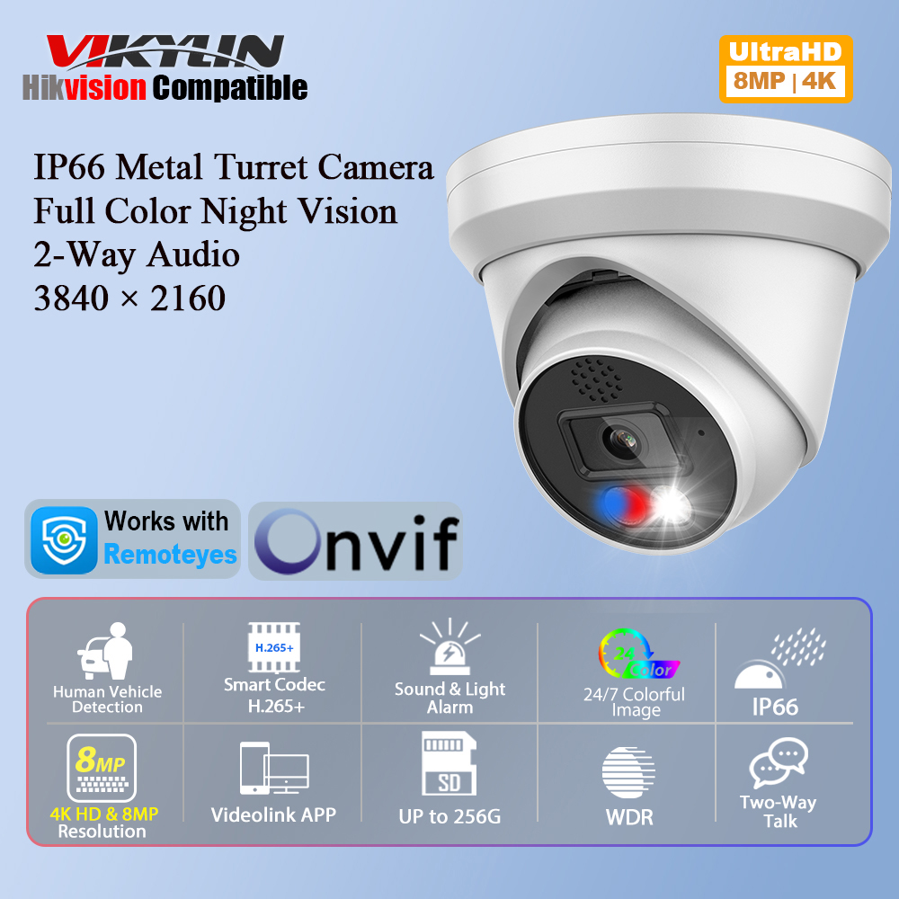 Home Improvement Cars - Câmera IP Vikylin 4K 8MP com