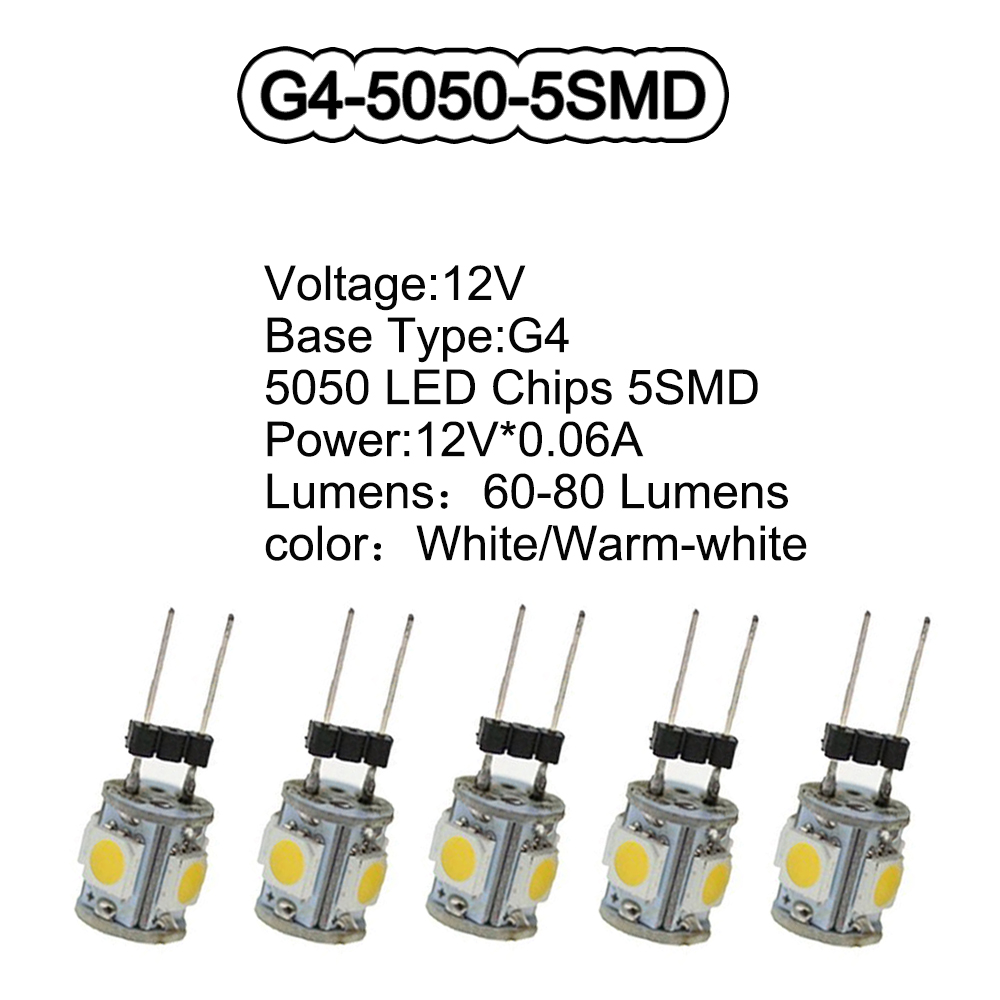 10pcs DC12V G4 5050 5 SMD LED  - Home Improvement Cars avaliação e preço